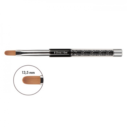 Štetec na gél oválny 8 - OVAL GEL BRUSH 8 
