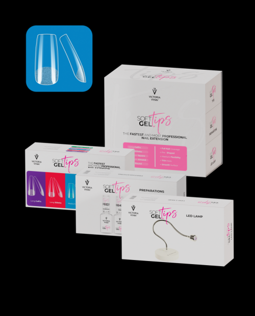 SOFT GEL TIPS Medium Square štartovacia sada