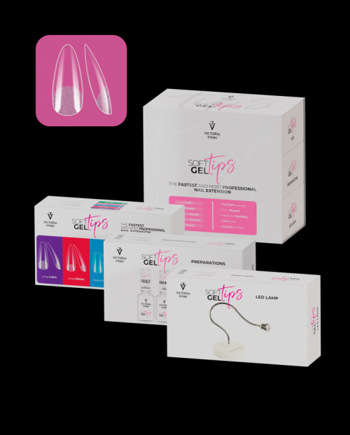 SOFT GEL TIPS Medium Almond štartovacia sada
