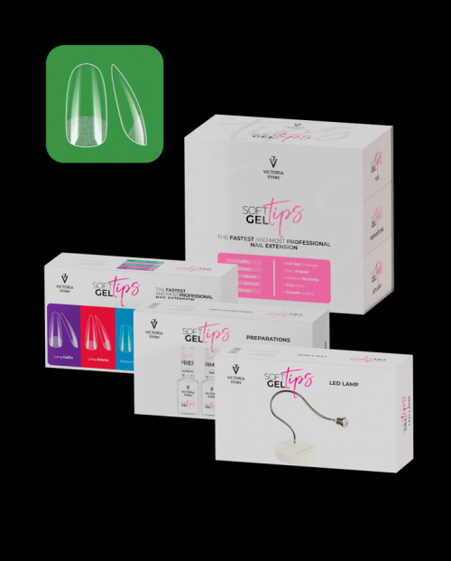 SOFT GEL TIPS Short Round štartovacia sada
